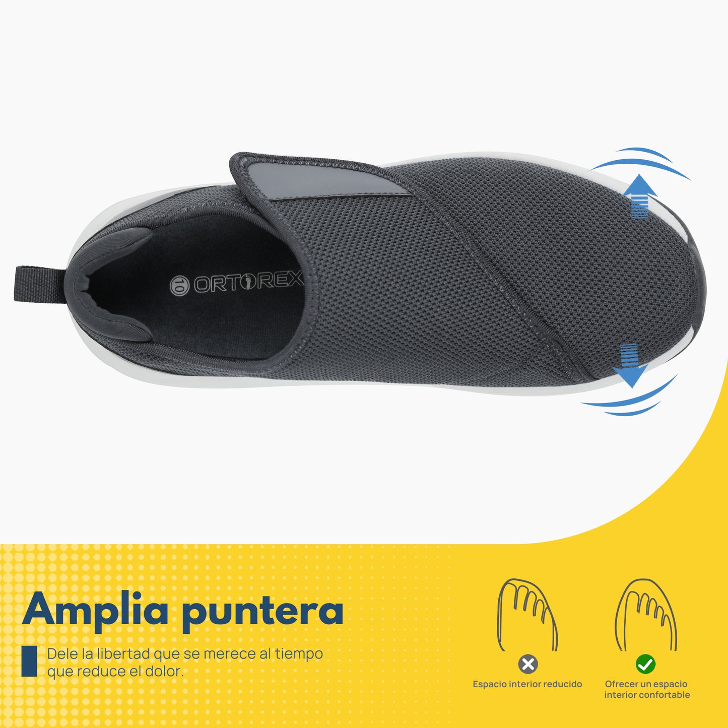 JABASIC Men Diabetic Walking Shoes Edema Shoes for Swollen Feet Arch Support Orthopedic Sneakers