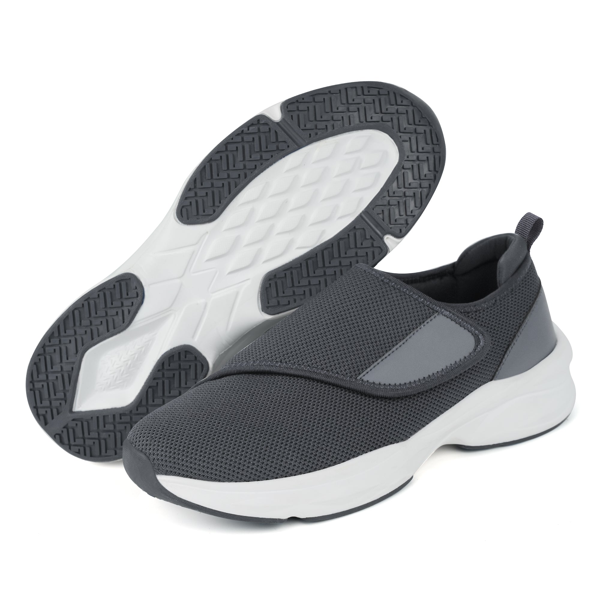 JABASIC Men Diabetic Walking Shoes Edema Shoes for Swollen Feet Arch Support Orthopedic Sneakers