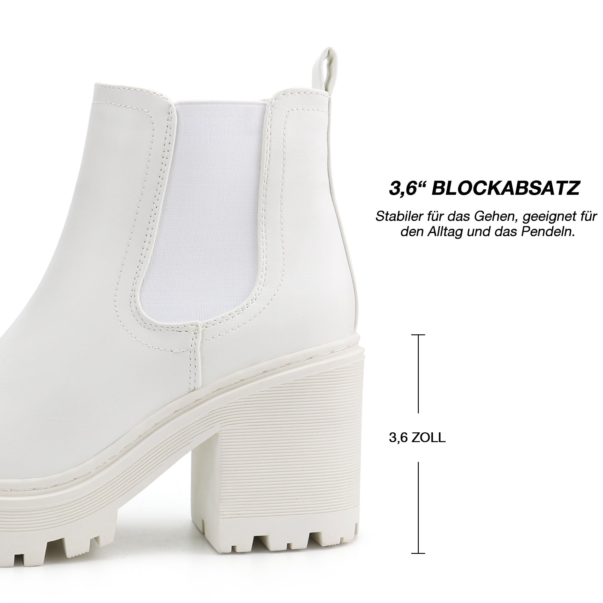 Women Fashion Chelsea Boots Platform Classic Ankle Booties