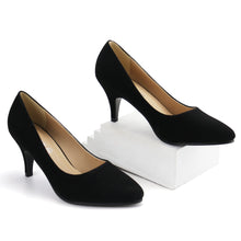 Load image into Gallery viewer, JABASIC Women Low Heel Dress Pump Shoes Pointed Toe Office Shoes
