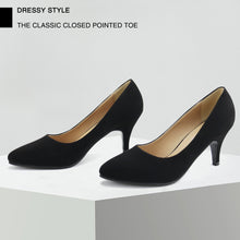 Load image into Gallery viewer, JABASIC Women Low Heel Dress Pump Shoes Pointed Toe Office Shoes

