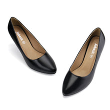 Load image into Gallery viewer, JABASIC Women Low Heel Dress Pump Shoes Pointed Toe Office Shoes
