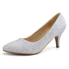 Load image into Gallery viewer, JABASIC Women Low Heel Dress Pump Shoes Pointed Toe Office Shoes
