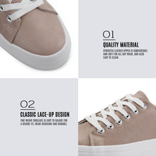 Load image into Gallery viewer, JABASIC Women Lace Up Platform Sneakers Comfortable Casual Fashion Sneaker Walking Shoes
