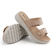 Load image into Gallery viewer, JABASIC Women Slide Sandals Comfortable Adjustable Double Buckle Platform Sandal
