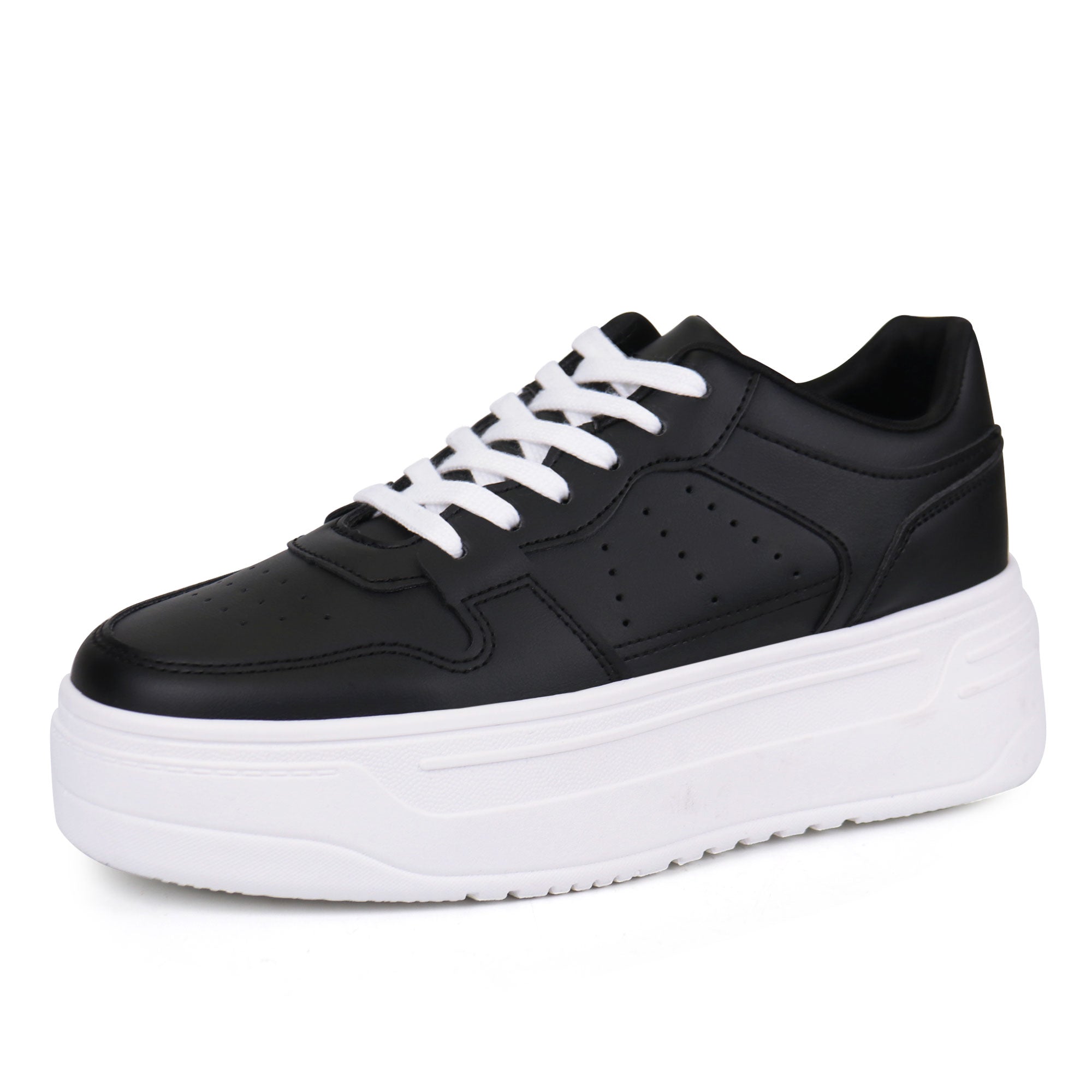 【新品・未使用】Black platform sneakers Women Platform Sneakers – jabasicshoes