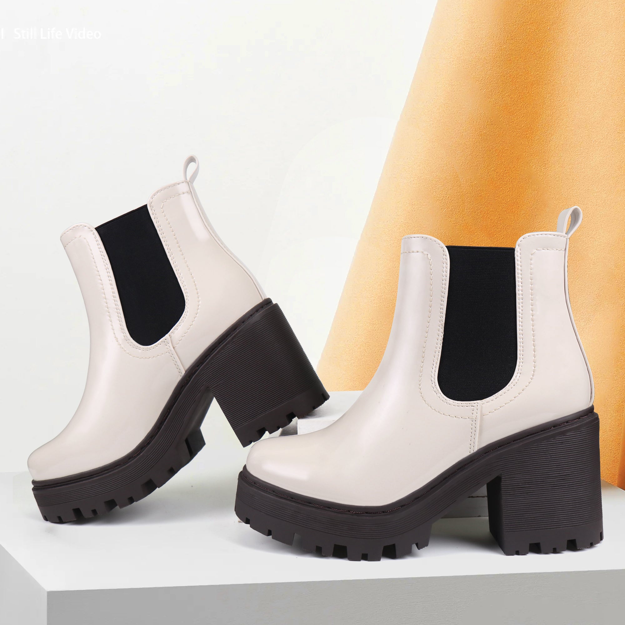 Women Fashion Chelsea Boots Platform Classic Ankle Booties