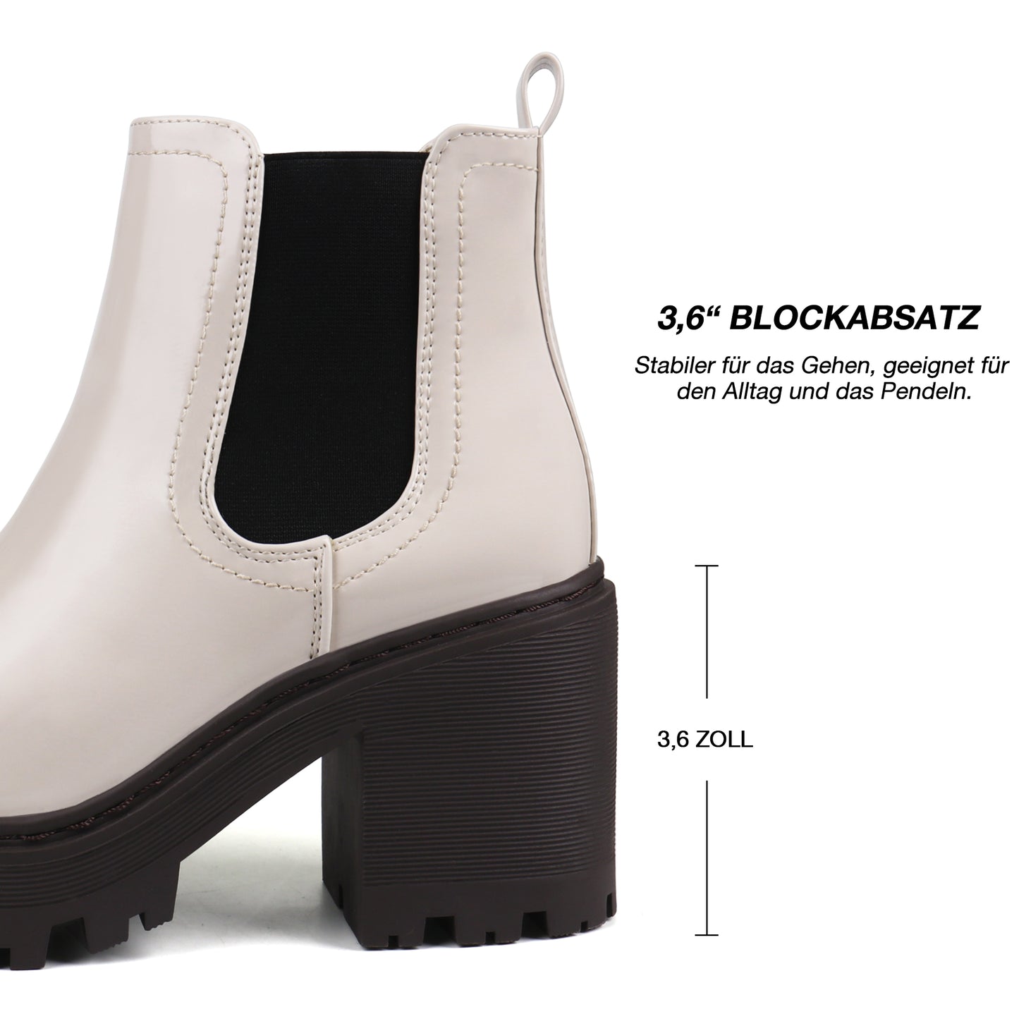 Women Fashion Chelsea Boots Platform Classic Ankle Booties