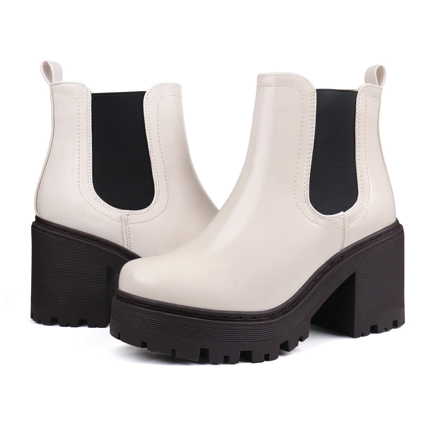 Women Fashion Chelsea Boots Platform Classic Ankle Booties