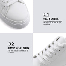 Load image into Gallery viewer, JABASIC Women Platform White Sneakers Lace Up Fashion Tennis Sneaker Casual Walking Shoes
