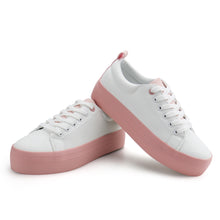Load image into Gallery viewer, JABASIC Women Lace Up Platform Sneakers Comfortable Casual Fashion Sneaker Walking Shoes
