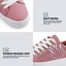 Load image into Gallery viewer, JABASIC Women Platform Sneakers Breathable Casual Lace Up Fashion Walking Shoes
