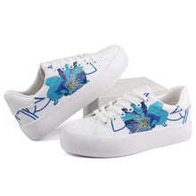 Load image into Gallery viewer, JABASIC Women Platform Sneakers Lace-up Floral Print Fashion Walking Shoes
