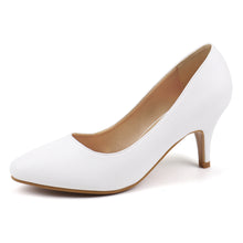 Load image into Gallery viewer, JABASIC Women Low Heel Dress Pump Shoes Pointed Toe Office Shoes
