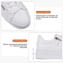 Load image into Gallery viewer, JABASIC Women Lace Up Platform Sneakers Casual Walking Shoes Low top Fashion Sneakers
