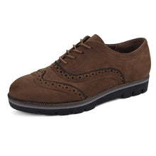 Load image into Gallery viewer, JABASIC Women Lace Up Oxford Shoes Wingtip Brogue Walking Shoes
