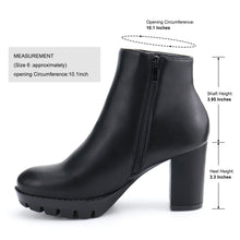Load image into Gallery viewer, JABASIC Women High Heel Ankle Boots Chunky Platform Booties
